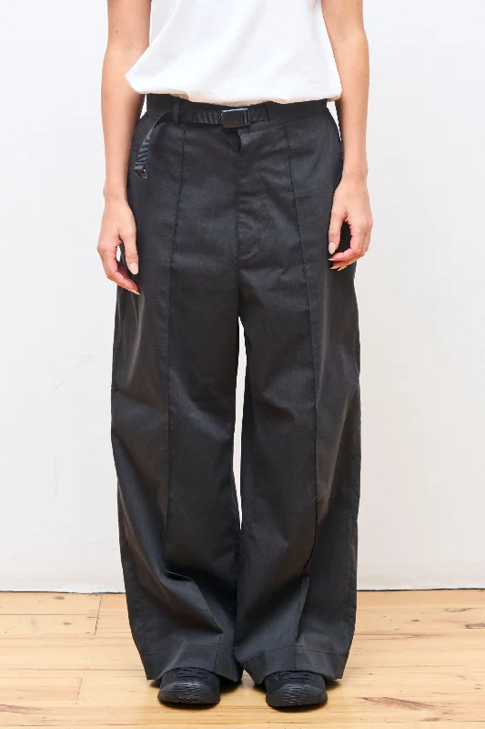 Fr Stretch Wide-Leg Pants Black