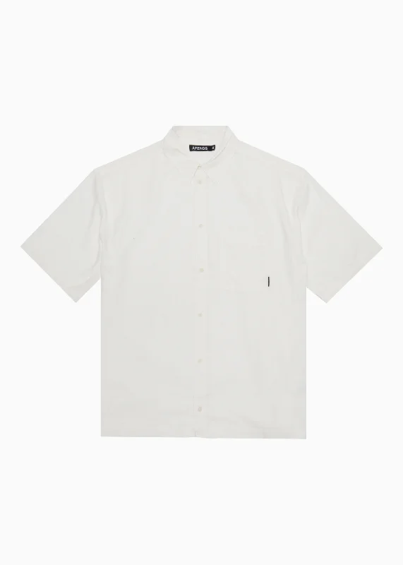 AFENDS Mens Everyday - Short Sleeve Shirt - White