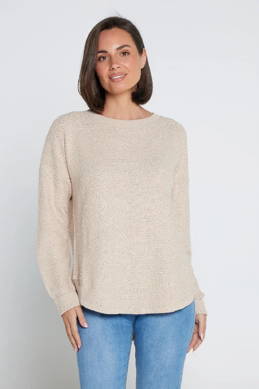 Brenda Waffle Knit - Beige