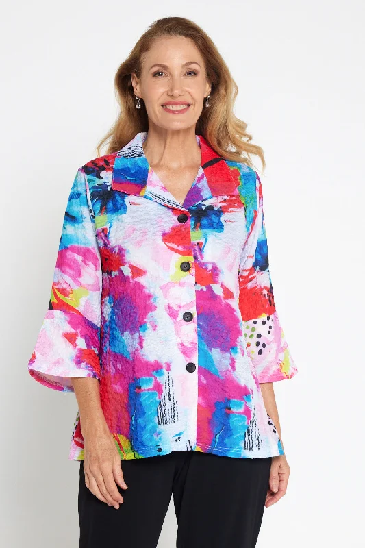 Veronica Blouse - Vivid Watercolour