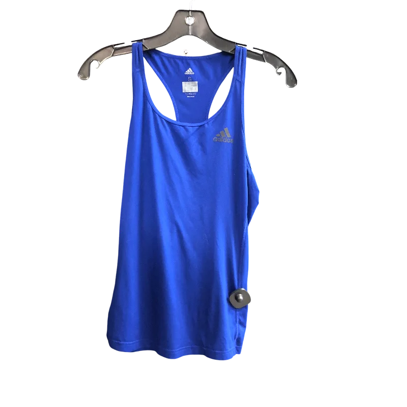 Athletic Tank Top By Adidas In Blue, Size: S