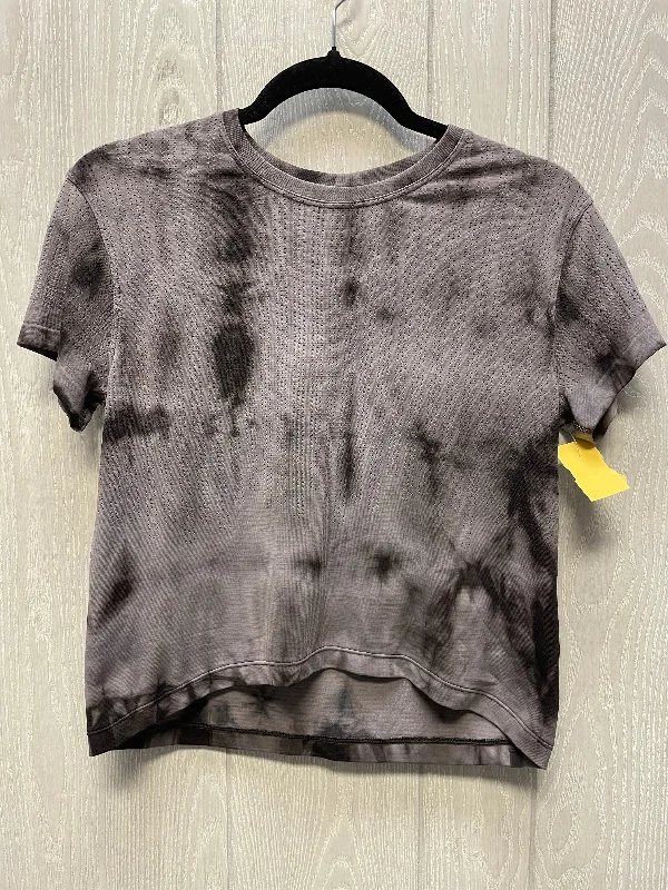 Athletic Top Short Sleeve By Lululemon In Tie Dye Print, Size: S