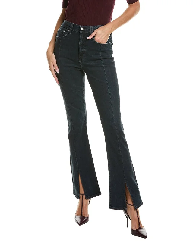 DAZE DENIM Go-Getter With Front Slit High Rise Fla Jean