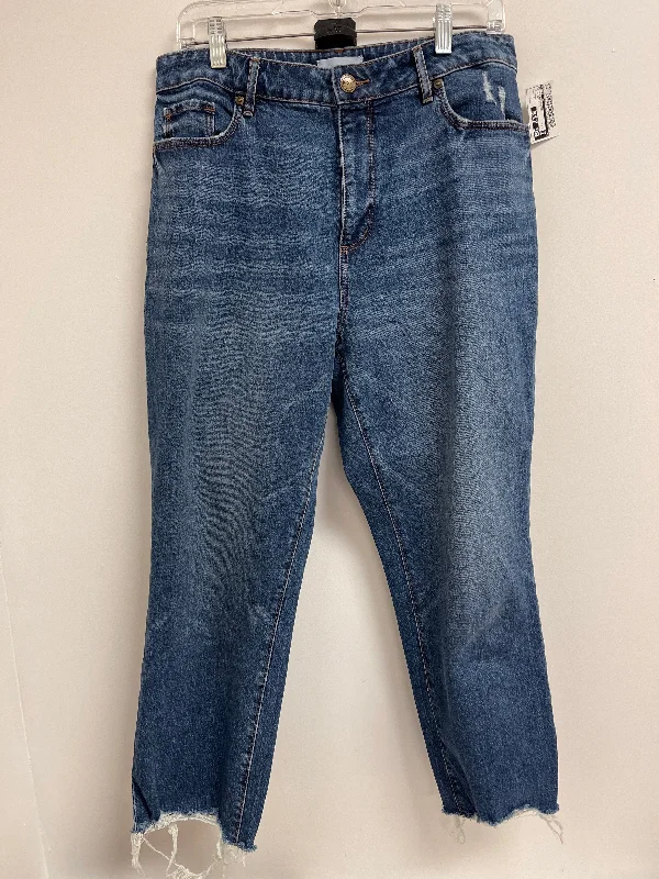 Jeans Boyfriend By Loft In Blue Denim, Size: 10