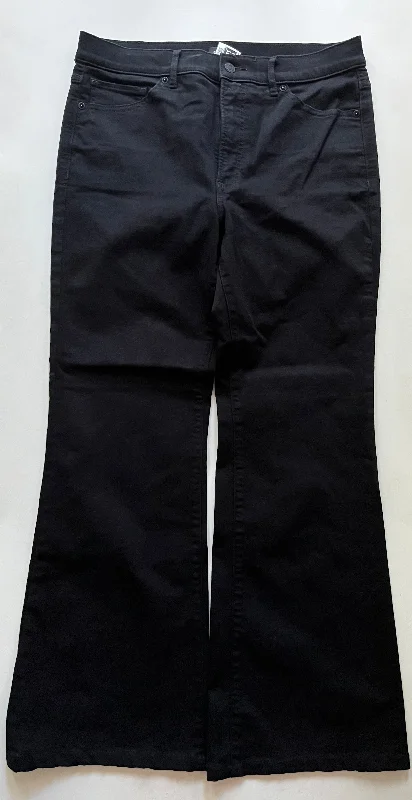 Jeans Flared By Express O In Black, Size: 12