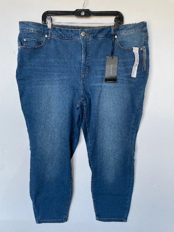 Jeans Skinny By Tahari By Arthur Levine In Blue Denim, Size: 22