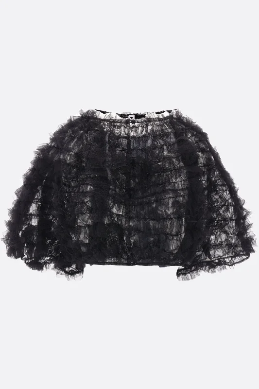 Greta frilled tulle bolero