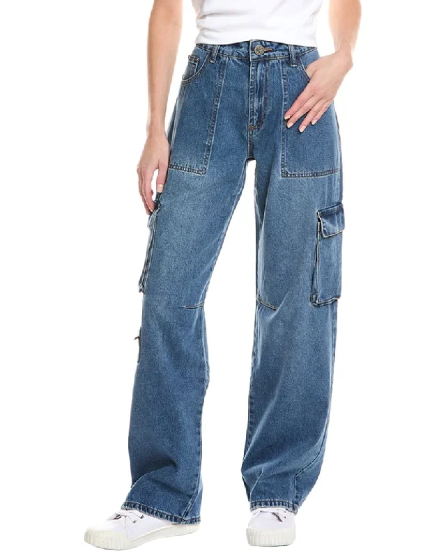 One Teaspoon Jackson Rosewood Wide Leg Jean