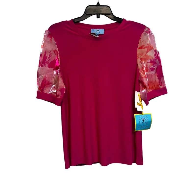 Top Short Sleeve By Cece In Pink, Size: M