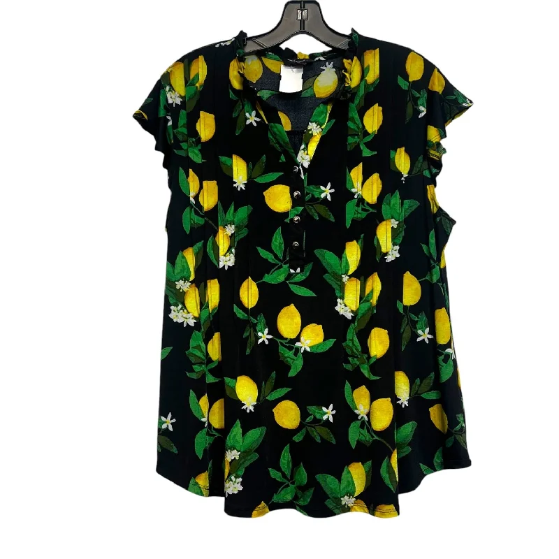 Top Short Sleeve By Cocomo In Lemon, Size: Xl