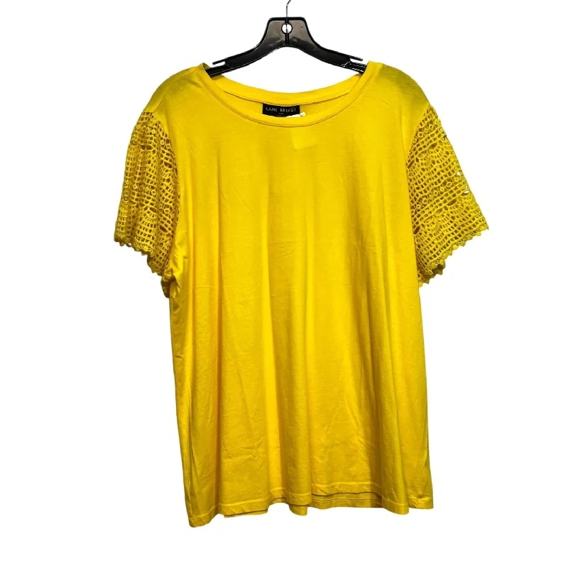 Top Short Sleeve By Lane Bryant O In Yellow, Size: 18