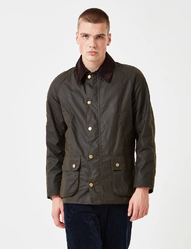 Barbour Ashby Wax Jacket - Olive Green