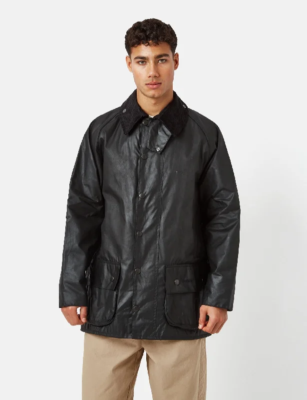 Barbour Beaufort Wax Jacket - Black