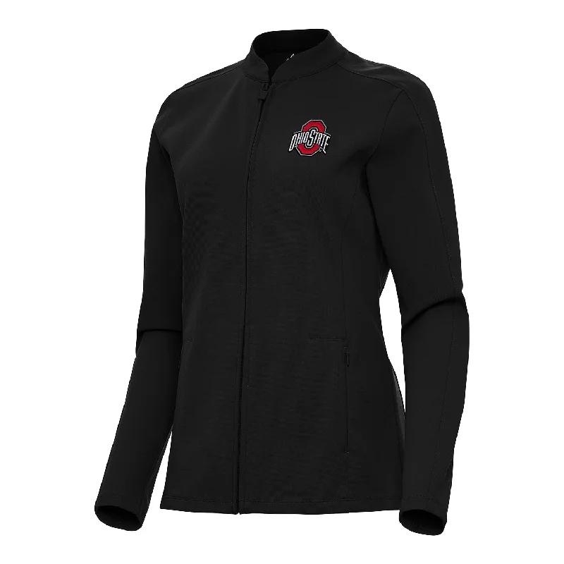 Ladies Ohio State Buckeyes Regard Full Zip Black Jacket