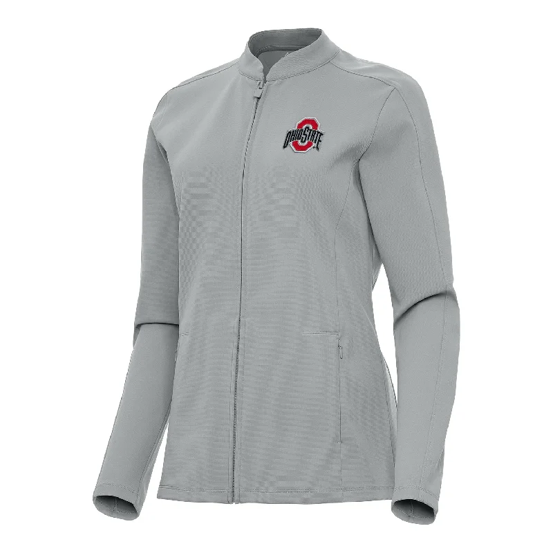 Ladies Ohio State Buckeyes Regard Full Zip Gray Jacket