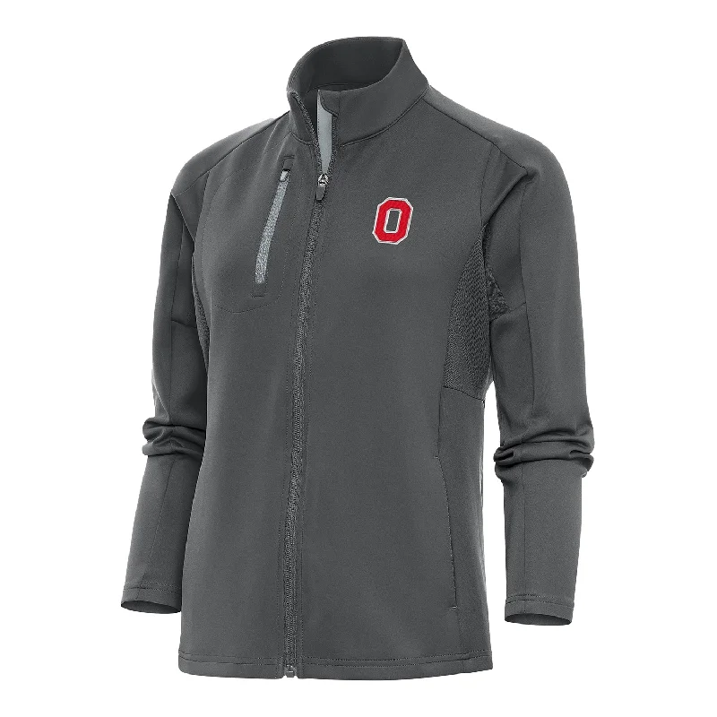 Ladies Ohio State Buckeyes Full Zip Generation Gray Jacket