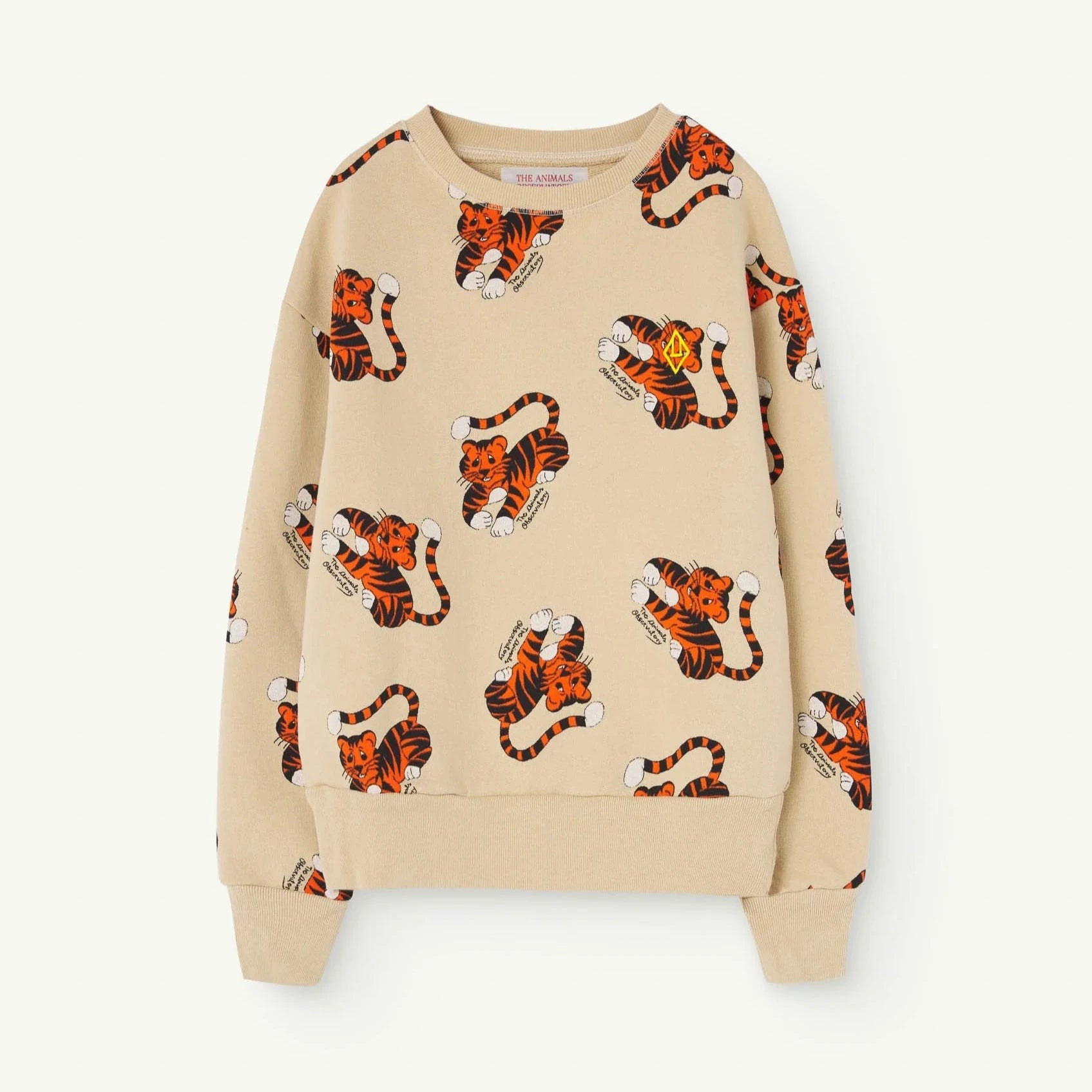 THE ANIMALS OBSERVATORY Kids Beige Tiger Sweatshirt