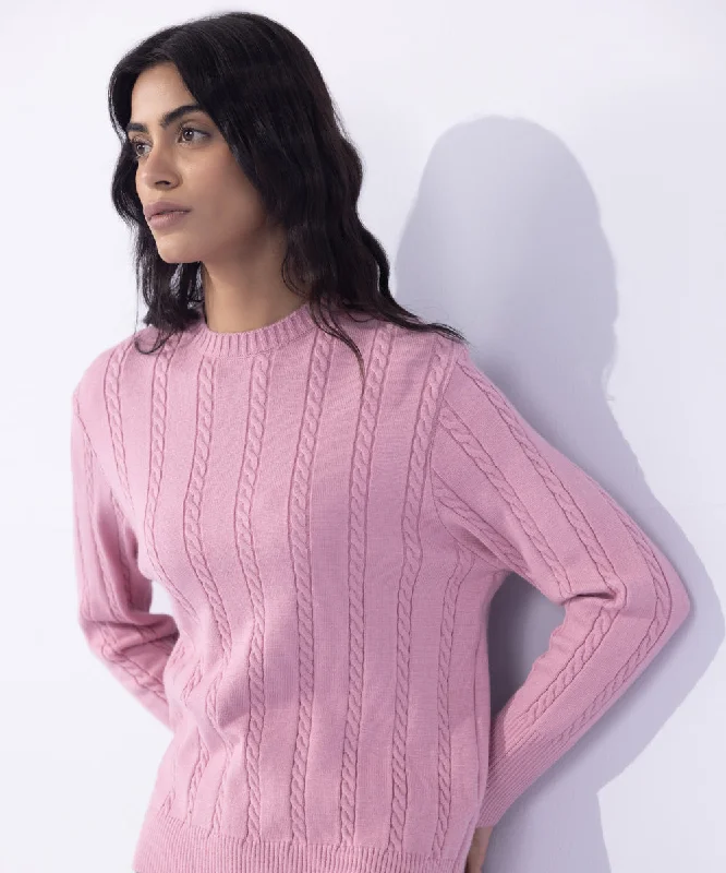 Cable Knit Slim-Fit Sweater