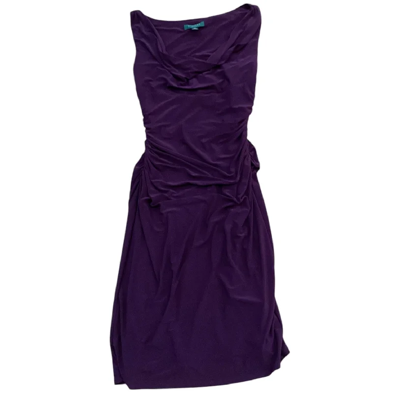 Dress Casual Midi By Lauren By Ralph Lauren In Purple, Size: S