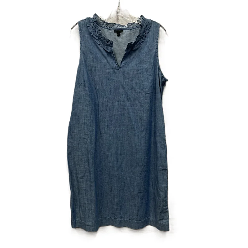 Dress Casual Midi By Talbots In Blue, Size: L