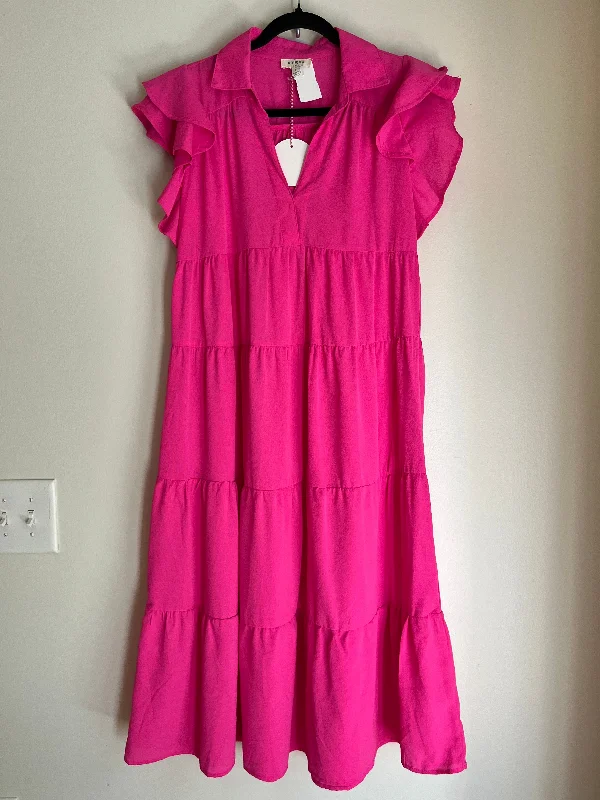 Dress Casual Midi By Umgee In Hot Pink, Size: S