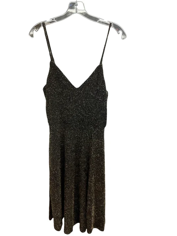 Dress Party Midi By Socialite In Black & Gold, Size: M