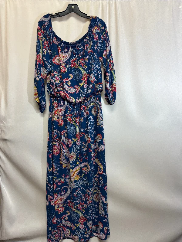 Blue Dress Casual Maxi Bisou Bisou, Size L