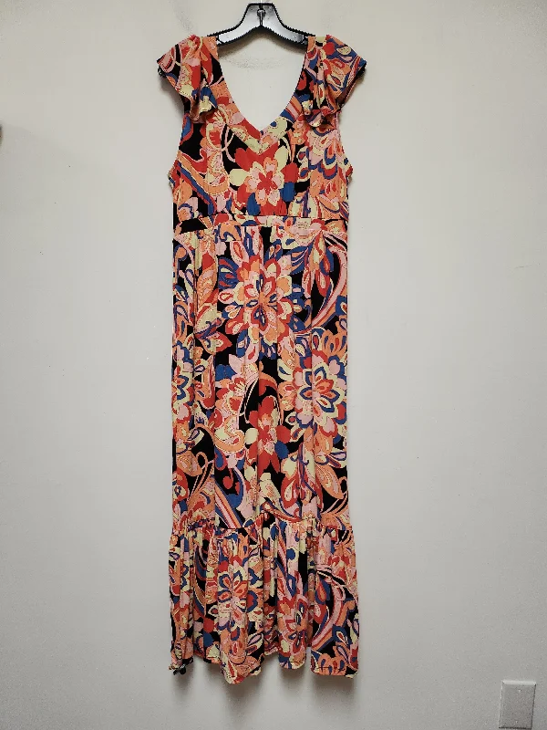 Multi-colored Dress Casual Maxi Iman Hsn, Size L