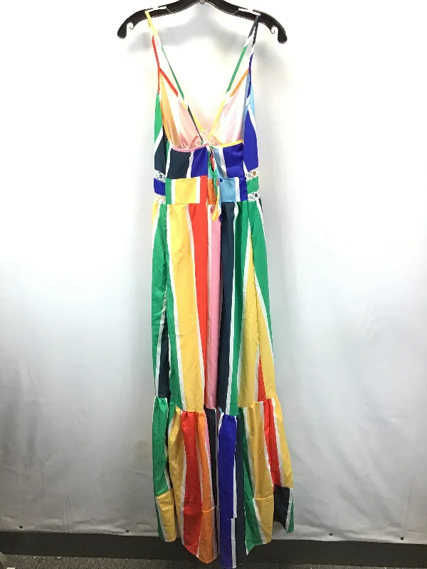 Rainbow Print Dress Casual Maxi Shein, Size 12