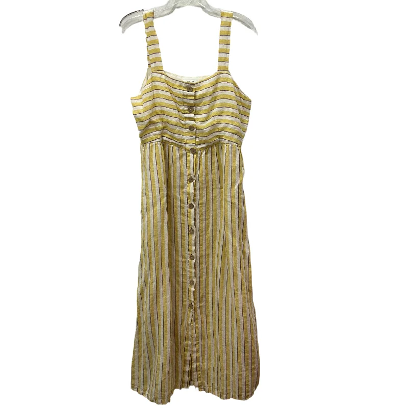 White & Yellow Dress Casual Maxi Rachel Zoe, Size 8