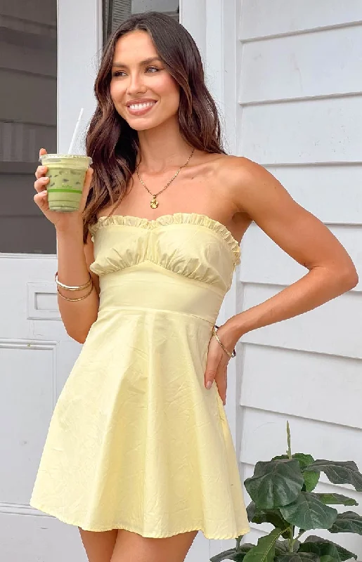 Summer Yellow Mini Dress