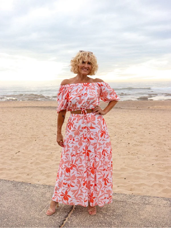 CORAL MAXI SKIRT