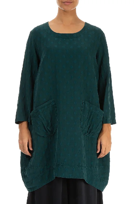 Dotty Emerald Silk Tunic