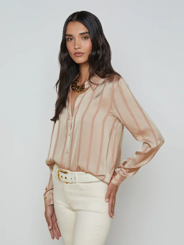 Laurent Satin Blouse