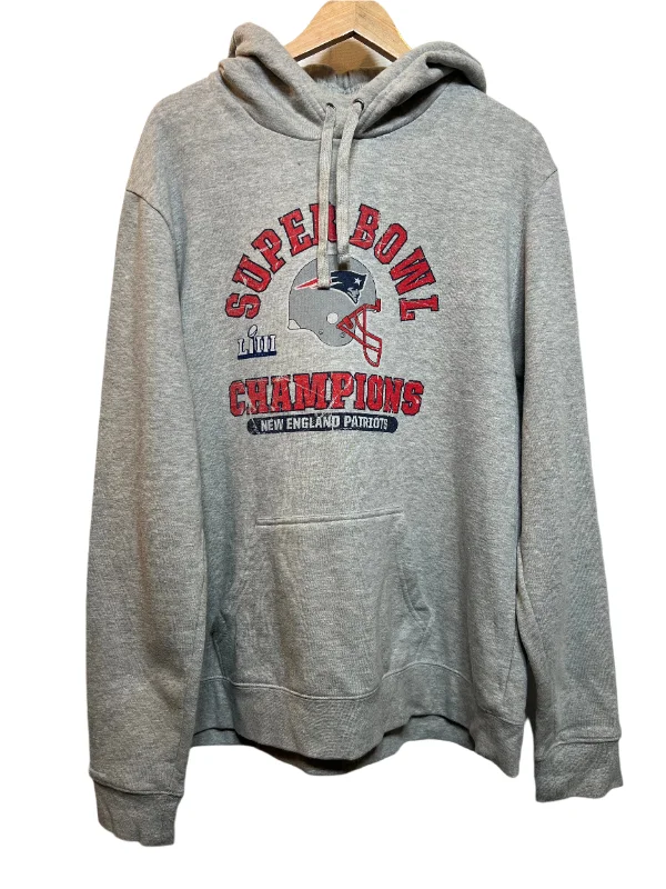 Patriots Mens Grey Hoodie (Size XL)