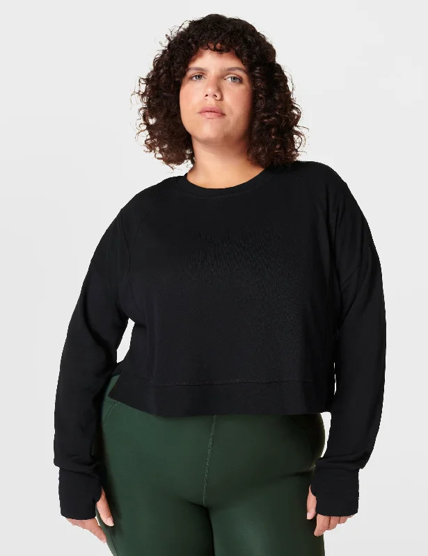 After Class Crop Sweatshirt - Black