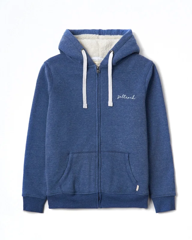 Velator - Womens Fur Lined Hoodie - Navy